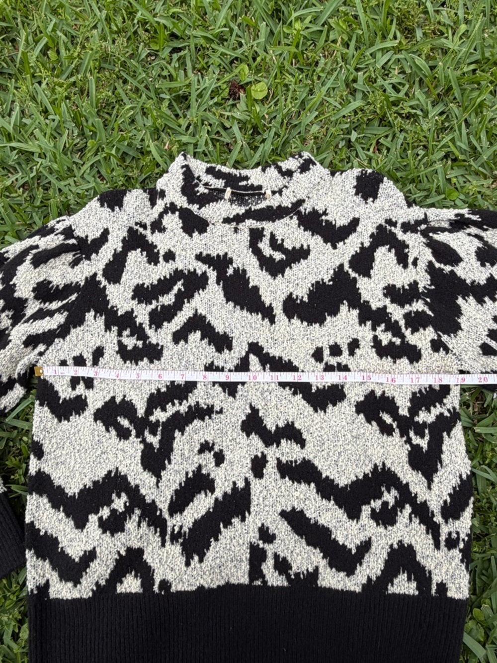 Ulla Johnson Nalla Pullover Onyx Animal Print Sweater Small Wool Blend - Picture 6 of 9